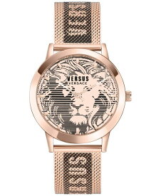 【送料無料】 ヴェルサス ヴェルサーチ メンズ 腕時計 アクセサリー Men's Barbes Domus Two-Tone Stainless Steel Mesh Bracelet Watch 40mm Rose Gold