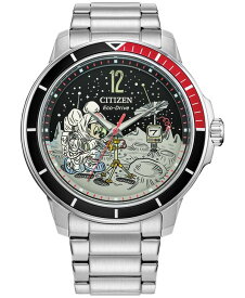 【送料無料】 シチズン メンズ 腕時計 アクセサリー Eco-Drive Men's Mickey Mouse Astronaut Stainless Steel Bracelet Watch 42mm Silver-tone