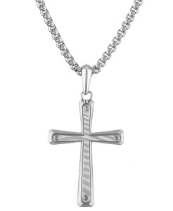 �u���o �����Y �A�N�Z�T���[ �r���v T�V���c ���[�X Bulova Men's Icon Damascus Steel Pendant Necklace in Sterling Silver 24 + 2 extender Na �V���o�[