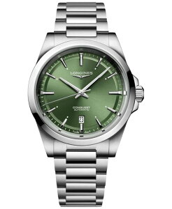 �����W�� �����Y �A�N�Z�T���[ �r���v T�V���c Longines Men's Swiss Automatic Conquest Stainless Steel Bracelet Watch 41mm Silver �V���o�[