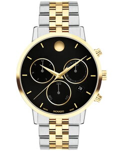 oh Y ANZT[ rv TVc Movado Men's Museum Classic Swiss Quartz Chrono Two Tone Stainless Steel and Light Yellow PVD Watch 42mm Two-Tone CG[