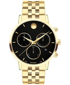 ���o�h �����Y �A�N�Z�T���[ �r���v Movado Men's Museum Classic Swiss Quartz Chrono Light Yellow PVD Watch 42mm Gold-Tone �S�[���h