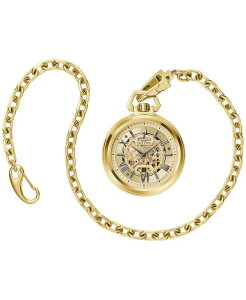 �u���o �����Y �A�N�Z�T���[ �r���v T�V���c Bulova Men's Automatic Classic Sutton Gold-Tone Stainless Steel Chain Pocket Watch 50mm Gold-tone �S�[���h