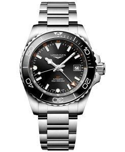 �����W�� �����Y �A�N�Z�T���[ �r���v T�V���c Longines Men's Swiss Automatic HydroConquest Stainless Steel Steel Bracelet Watch 41mm Sunray Black �u���b�N
