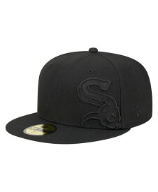 【送料無料】 ニューエラ メンズ 帽子 アクセサリー Men's Black Chicago White Sox Satin Peek 59FIFTY Fitted Hat Black
