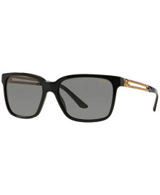 【送料無料】 ヴェルサーチ メンズ サングラス・アイウェア アクセサリー Polarized Sunglasses VE4307 BLACK/GREY POLAR