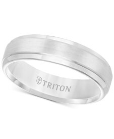 【送料無料】 トリトン メンズ リング アクセサリー Men's White Tungsten Carbide Ring Comfort Fit Wedding Band (6mm) Tungsten