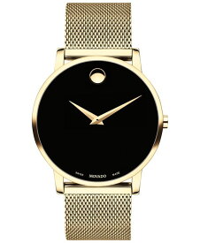 【送料無料】 モバド メンズ 腕時計 アクセサリー Men's Swiss Museum Gold-Tone PVD Stainless Steel Mesh Bracelet Watch 40mm Gold
