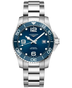 �����W�� �����Y �A�N�Z�T���[ �r���v T�V���c Longines Men's Swiss Automatic HydroConquest Stainless Steel & Ceramic Diver Watch 41mm No Color