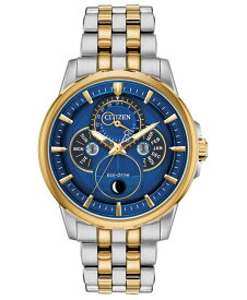 【送料無料】 シチズン メンズ 腕時計 アクセサリー Eco-Drive Men's Calendrier Two-Tone Stainless Steel Bracelet Watch 44mm Two Tone