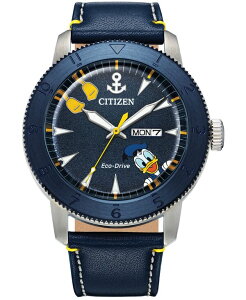 V`Y Y ANZT[ rv U[ Citizen Donald Duck Blue Leather Strap Watch 44mm