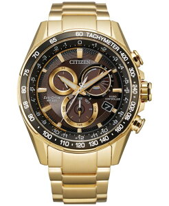 �V�`�Y�� �����Y �A�N�Z�T���[ �r���v T�V���c Citizen Eco-Drive Men's Chronograph PCAT Gold-Tone Stainless Steel Bracelet Watch 43mm Gold �S�[���h