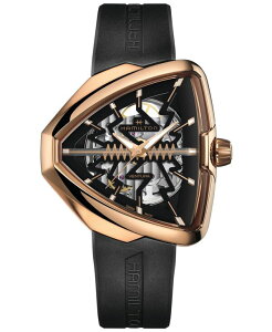 �n�~���g�� �����Y �A�N�Z�T���[ �r���v Hamilton Men's Swiss Ventura Black Rubber Strap Watch 45mm Black �u���b�N