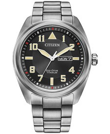 【送料無料】 シチズン メンズ 腕時計 アクセサリー Eco-Drive Men's Garrison Stainless Steel Bracelet Watch 42mm Silver-tone