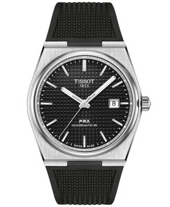 eB\bg Y ANZT[ rv Tissot Men's Swiss Automatic PRX Black Rubber Strap Watch 40mm No Color ubN