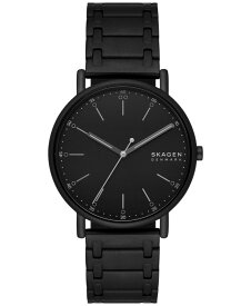 【送料無料】 スカーゲン メンズ 腕時計 アクセサリー Men's Signatur Three Hand Black Stainless Steel Watch 40mm Black
