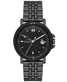 【送料無料】 スカーゲン メンズ 腕時計 アクセサリー Men's Signatur Sport Three Hand Date Black Stainless Steel Watch 40mm Black