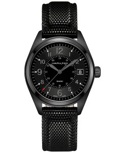 n~g Y ANZT[ rv Hamilton Men's Swiss Khaki Field Black Rubber Strap Watch 40mm H68401735 Black ubN