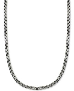 �G�X�N�@�C�A �����Y �A�N�Z�T���[ �s�A�X�E�C�������O T�V���c Esquire Men's Jewelry Large Box-Link Chain in Stainless Steel Stainless Steel