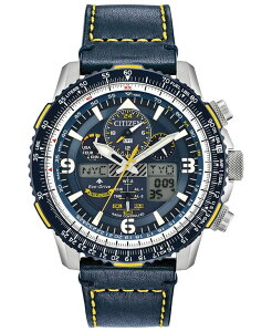 V`Y Y ANZT[ rv U[ Citizen Eco-Drive Men's Analog-Digital Chronograph Promaster Blue Angels Skyhawk A-T Blue Leather St...