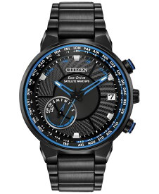 【送料無料】 シチズン メンズ 腕時計 アクセサリー Eco-Drive Men's Satellite Wave GPS Black-Tone Stainless Steel Bracelet Watch 44mm Black
