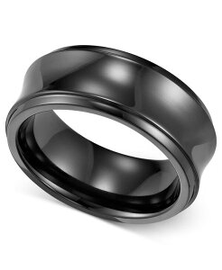 gg Y ANZT[ O Triton Men's Black Titanium Ring Concave Wedding Band (8mm) Black Titanium ubN