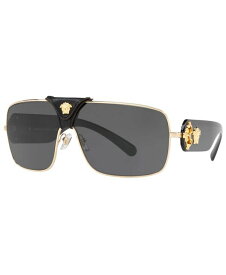【送料無料】 ヴェルサーチ メンズ サングラス・アイウェア アクセサリー Sunglasses VE2207Q 38 GOLD/GREY