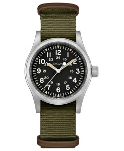�n�~���g�� �����Y �A�N�Z�T���[ �r���v Hamilton Unisex Swiss Mechanical Khaki Field Green Nato Fabric Strap Watch 38mm Green �O���[��