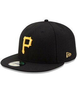 �j���[�G�� �����Y �A�N�Z�T���[ �X�q �L���b�v New Era Men's Pittsburgh Pirates Game Authentic Collection On-Field 59FIFTY Fitted Cap Black �u���b�N