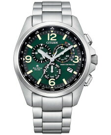 【送料無料】 シチズン メンズ 腕時計 アクセサリー Eco-Drive Men's Chronograph Promaster Land Stainless Steel Bracelet Watch 45mm Silver-tone