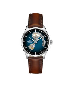 yz n~g Y rv ANZT[ Men's Automatic Jazzmaster Open Heart Smoked Blue Stainless Steel Strap Watch 40mm Blue