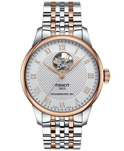 eB\bg Y ANZT[ rv TVc Tissot Men's Swiss Automatic Le Locle Powermatic 80 Open Heart Two Tone Stainless Steel Bracelet Watch 39mm Grey/rose Gold O[