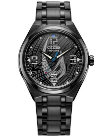 【送料無料】 シチズン メンズ 腕時計 アクセサリー Eco-Drive Men's Star Wars Mandalorian Black Stainless Steel Bracelet Watch 42mm Black