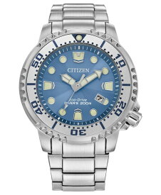 【送料無料】 シチズン メンズ 腕時計 アクセサリー Eco-Drive Men's Promaster Dive Stainless Steel Bracelet Watch 44mm Silver-tone