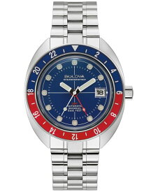【送料無料】 ブロバ メンズ 腕時計 アクセサリー Men's Automatic Oceanographer GMT Stainless Steel Bracelet Watch 41mm Silver