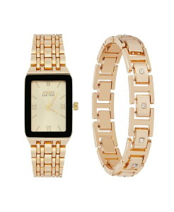 �W���[���Y�j���[���[�N �����Y �A�N�Z�T���[ �r���v Jones New York Men's Analog Shiny Gold-Tone Metal Watch 31mm Bracelet Gift Set Champagne Gold �S�[���h