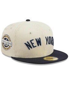 【送料無料】 ニューエラ メンズ 帽子 アクセサリー Men's White New York Yankees Corduroy Classic 59FIFTY Fitted Hat White