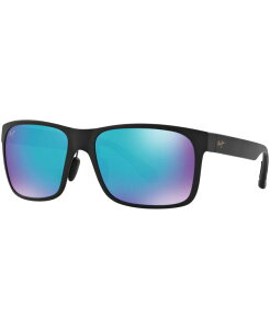 yz }ECW Y TOXEACEFA ANZT[ Red Sands Polarized Sunglasses 432 Blue Hawaii Collection BLACK MATTE/BLUE MIRROR POLAR