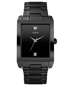 �Q�X �����Y �A�N�Z�T���[ �r���v T�V���c GUESS Watch Men's Diamond Accent Black Ion Plated Stainless Steel Bracelet 41x37mm U12557G1 No Color �u���b�N