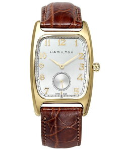 �n�~���g�� �����Y �A�N�Z�T���[ �r���v ���U�[ Hamilton Men's Swiss Boulton Brown Leather Strap Watch 27mm H13431553 None �u���E��