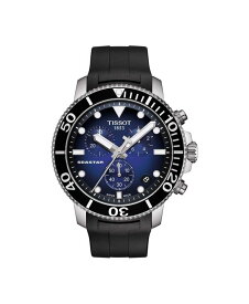【送料無料】 ティソット メンズ 腕時計 アクセサリー Men's Swiss Chronograph Seastar 1000 Black Rubber Strap Diver Watch 45.5mm No Color