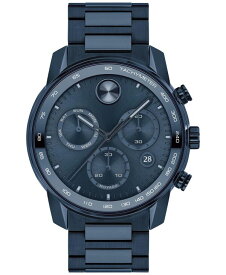 【送料無料】 モバド メンズ 腕時計 アクセサリー Men's Bold Verso Swiss Chronograph Blue Stainless Steel Bracelet Watch 44mm Blue