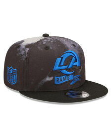 【送料無料】 ニューエラ メンズ 帽子 アクセサリー Men's Black Los Angeles Rams Ink Dye 2022 Sideline 9FIFTY Snapback Hat Black