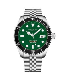 【送料無料】 ストゥーリング メンズ 腕時計 アクセサリー Men's Automatic Dive Watch Stainless Steel Case Jubilee bracelet 20 ATM Water Resistant Seiko NH35 Movement Green