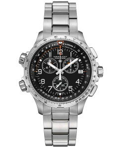 n~g Y ANZT[ rv TVc Hamilton Men's Swiss Chronograph X-Wind Stainless Steel Bracelet Watch 46mm No Color