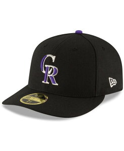 �j���[�G�� �����Y �A�N�Z�T���[ �X�q New Era Men's Colorado Rockies Game Authentic Collection On-Field Low Profile 59FIFTY Fitted Hat Black �u���b�N