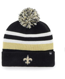 47 �u�����h �����Y �A�N�Z�T���[ �X�q �j�b�g '47 Brand Men's Black New Orleans Saints State Line Cuffed Knit Hat with Pom Black �u���b�N