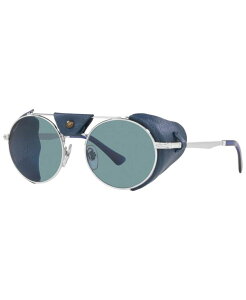 �y���\�� �����Y �A�N�Z�T���[ �T���O���X�E�A�C�E�F�A Persol Unisex Polarized Sunglasses PO2496SZ 52 Silver-Tone �V���o�[