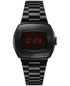 �n�~���g�� �����Y �A�N�Z�T���[ �r���v T�V���c Hamilton Men's Swiss Digital American Classic PSR Digital Quartz Black PVD Stainless Steel Bracelet Watch 35x41mm Black �u���b�N