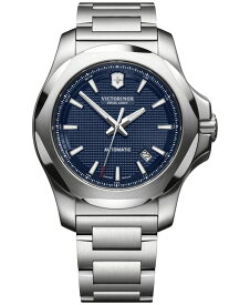 【送料無料】 ビクトリノックス メンズ 腕時計 アクセサリー Swiss Army Men's Automatic I.N.O.X. Stainless Steel Bracelet Watch 43mm Blue